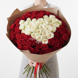 101 роза сердце 70 см 101 роза сердце 70 см