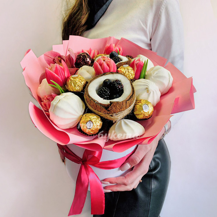 Зефир и кокос в шляпной коробке