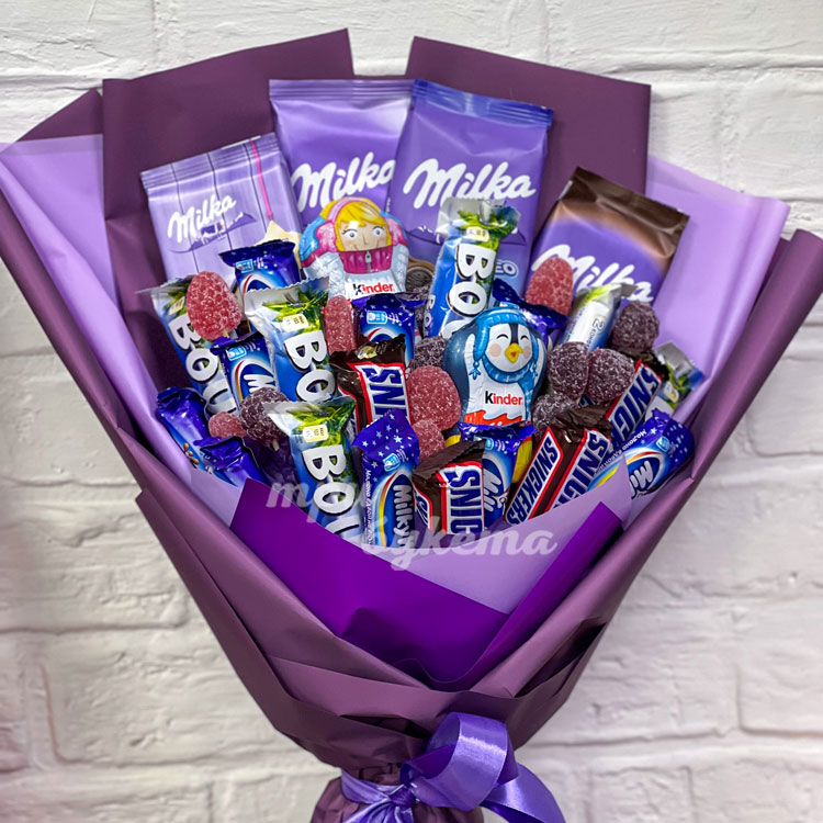Букет из конфет и Milka (доп. фото)